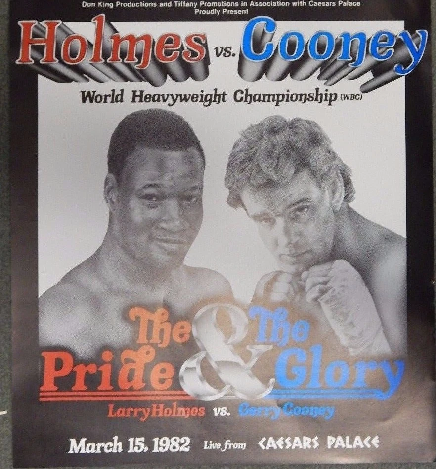 Póster de boxeo Larry Holmes vs Gerry Cooney 19x17 15 de marzo de 1972 Caesars Palace  Foto 1 de 1