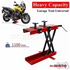 Folding Motorcyce Scissor Jack Lever Handle Lift Hoist Stand For ATVs Dirt Bikes