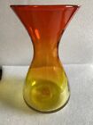 Blenko Vase #5318 - Tangerine- Designed By Wayne Husted Hand Blown Glass