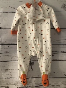 NWT Just One You Carters Infant Baby 3M Halloween Set One Piece & Hat Ghosts Boo - Picture 1 of 6