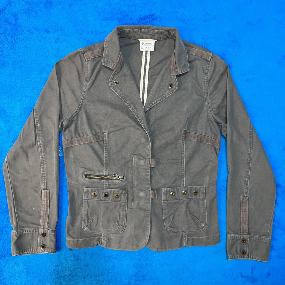 Vintage COLUMBIA Jacket, Blazer Style Zip Up, 100% Cotton, Women's Size XS - Image 1 of 4