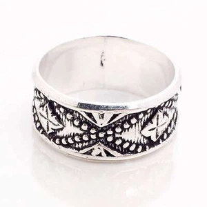 925 Silber plattiert Handarbeit Designer Schmuck Geschenk für sie Ring Größe 6 R-14154 - Bild 1 von 3