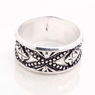 Argento 925 Placcato Fatto A Mano Gioielli Per Lei Anello Taglia 6 R-14154 - Immagine 1 di 3