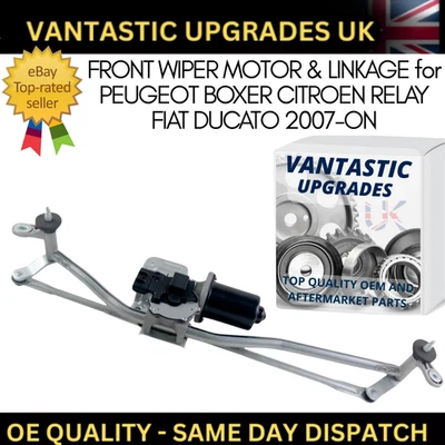 FITS PEUGEOT BOXER CITROEN RELAY FIAT DUCATO FRONT WIPER MOTOR & LINKAGE 2007-ON - Image 1 of 4