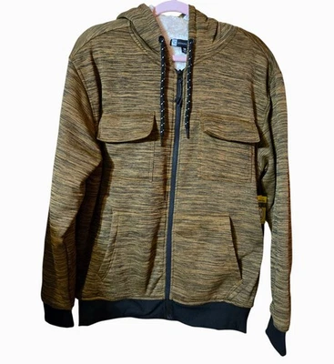 Chaqueta con Capucha Modern Culture Sherpa Forrada Marrón/Negro Rayas Talla Mediana Foto 1 de 4