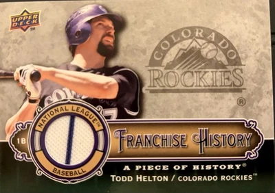 2009 Upper Deck MINT - Franchise History - Jersey #FH-HE - Todd Helton (MEM) - Image 1 of 2