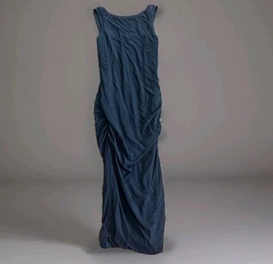 Standard James Perse Tank Dress Womens Size 3 Large Black Ruched Long Sleeveless - Picture 1 of 11