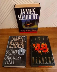 BOOK - Bundle Of X3 Classic James Herbert Horror Hardbacks *5 Novels In Total* - Picture 1 of 3