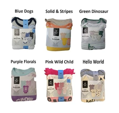 Детские боди с коротким рукавом Member's Mark на защелке без бирок упаковка 5 шт. - Изображение 1 из 2