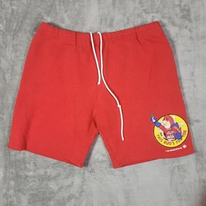 Vintage 1987 Budweiser Bud Man Shorts Adult Large Red Graphic Rare - Picture 1 of 11
