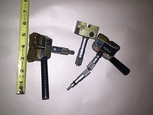 STARRETT NO. 463 MICRÓMETROS HEAD & GAGE QTY 2 Y MITUTOYO 0-,5" MEDIDOR MICREÓMETROS - Imagen 1 de 7