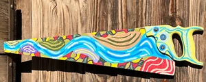 Pintura a mano Wishful Stream en sierra de mano vieja - Imagen 1 de 8