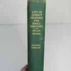 Book List Of Subject Headings For Small Libraries Sears Monro 4Th Ed 1939