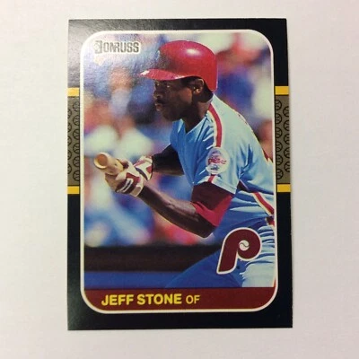 1987 Donruss #309 Jeff Stone Philadelphia Phillies - Image 1 of 2