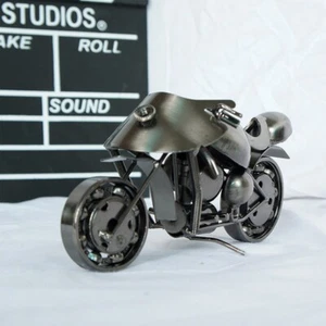 Collectible Handmade Scrap Metal Art Motorcycle Model Motorbike Sculpture Craft - Picture 1 of 24