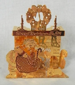 Danbury Mint "Santa's Visit" Ornament from 1997 Gold Christmas Collection, Exc. - Picture 1 of 8