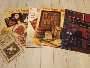 Lot of Wool Patterns Felt Pattern Books Penny Rugs Primitive Wool Felt Crafts - Picture 1 of 21