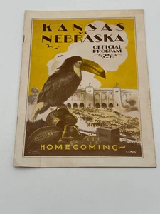 1928 Kansas Jayhawks Nebraska Cornhuskers Big 6 Champs Football Program 11/3 - Picture 1 of 9