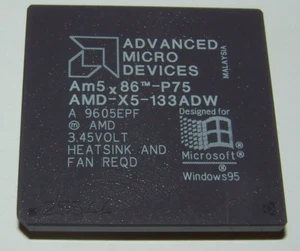AMD-X5-133ADW Am5x86 P75 133Mhz 486 Socket 2 / 3 CPU A 9605EPF - Bild 1 von 2