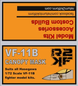 1/72 VF-11B Valkyrie Canopy Mask for Hasegawa - Picture 1 of 4