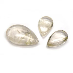 Piedras preciosas de cuarzo rutilo natural en forma de pera 3 piezas 12,35 quilates elegante cabina de pera  - Imagen 1 de 3