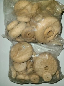 Forty (40) Unfinished Wood Craft Hobby Toy Wheels Assortment Size 3/4" to 2-1/4" - Picture 1 of 3