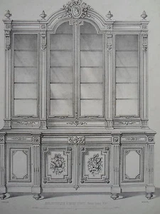 Buffet Salle à manger genre HENRI II GRAVURE le GARDE-MEUBLE MIDART XIXéme - Picture 1 of 2