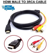 HDMI Male to 3 RCA Audio Video AV Cable Adapter Lead TV HDTV DVD 1080P 1.5M UK