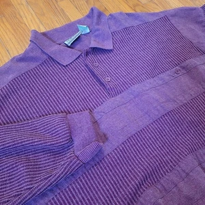 Vintage Knightsbridge Menswear 2X Long Sleeve Shirt Grandpa Grandpacore 90s - Picture 1 of 7