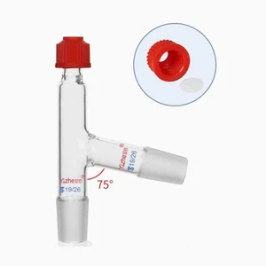 19# Glass Distillation Distilling Head w/ 2-Joints + 1-Thread Opening Adapter - Picture 1 of 1