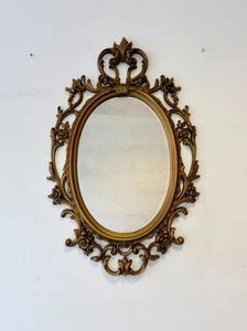 Baroque Style Oval Gold Mirror by Roberta Wood - Picture 1 of 10