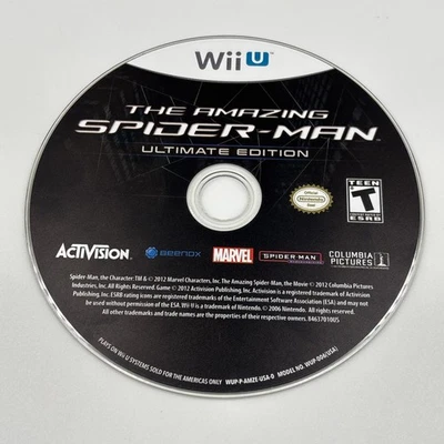 Nintendo Wii U The Amazing Spider-Man The Ultimate Edition - SOMENTE DISCO - Imagem 1 de 2