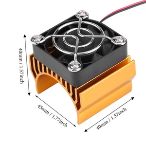 (Gold) Kühlkörper Mit Lüfter Für 1/10 Elektrische RC Car 540/550/365 FO - Afbeelding 1 van 10