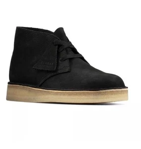 Clarks Originals DESERT COAL Damas Botas de Cuero Nobuck Negras Reino Unido Talla 3 D - Imagen 1 de 5