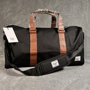 Herschel Ravine Duffle Bag Black 20" Gym Travel Weekender New with Tags OS - Afbeelding 1 van 17