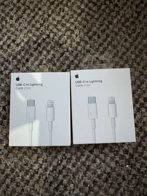 GENUINE ORIGINAL Apple iPhone 14 13 12 11 Charger USB-C to Lightning Cable - 1M - Image 1 of 3