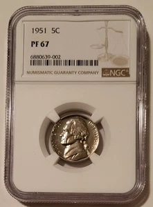 NGC 1951 Jefferson Nickel PF67 Low Proof Mintage - Picture 1 of 2