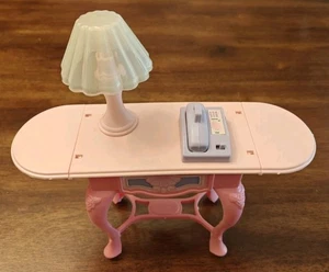 Vintage Mattel Barbie rosa funkelt Spaß sprechen & klingeln Telefon Center Lampe TLC - Bild 1 von 12
