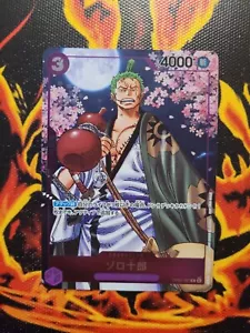 One Piece Card Game OP05-067 Zoro-Juurou 2° Anniversario Promo Holo Giapponese NM - Foto 1 di 1