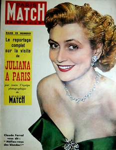 " PARIS MATCH N° 63 / 3 JUIN 1950 " JULIANA A PARIS - CLAUDE FARREL - Picture 1 of 18