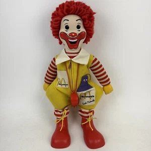 Vintage Ronald McDonald Doll w/ Whistle & Grimace -21” Working McDonald’s 1978 - Picture 1 of 15
