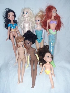 Barbie type Disney Dolls Bundle damaged/marked, spare/repair ooak Bundle - Picture 1 of 8