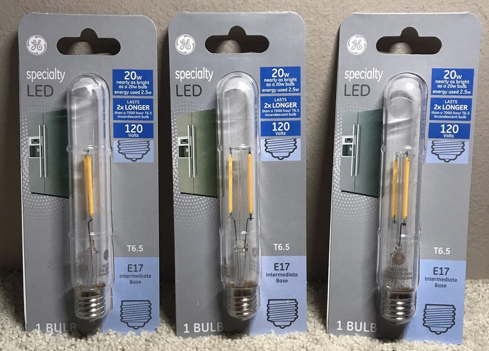 GE Specialty LED 20w bulb T6.5 120v E17 Intermediate Base PK-00104380-2 -