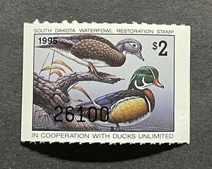 Estampillas WTD - 1995 DAKOTA DEL SUR - Estampilla de pato del estado - Lote 1 - Como nueva OG NH - Imagen 1 de 2