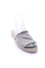 Mint &amp; Rose Womens Canvas Open Back Slide On Espadrille Sandals  Taupe Size 36 6