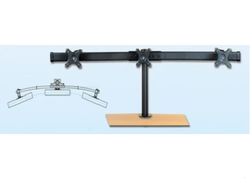 IPPON Triple Monitor Arm 1 Joint 8kg 75x75  100x100 C-Clamp 26" Max IPMA22301 - Image 1 of 1