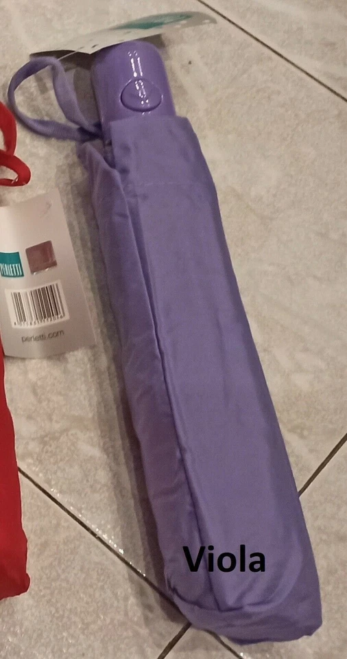 Ombrello Perletti donna mini apertura automatica Colore viola prodotto nuovo - Immagine 1 di 1