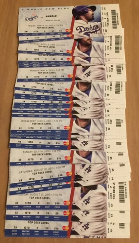 CLAYTON KERSHAW - 2013 LOS ANGELES DODGERS COMPLETE SEASON FULL TICKETS 81 TIX Cover
