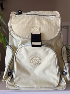 Kipling Pale Yellow Wheeled Backpack or Carryon Overnight Luggage Bag 18" x 16" - Image 1 of 4