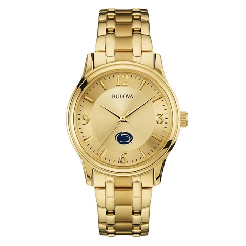 Men's Penn State University Gold Watch Bulova Gold Circle Watch Cover